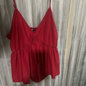 SHEIN FLOWY RED TANK